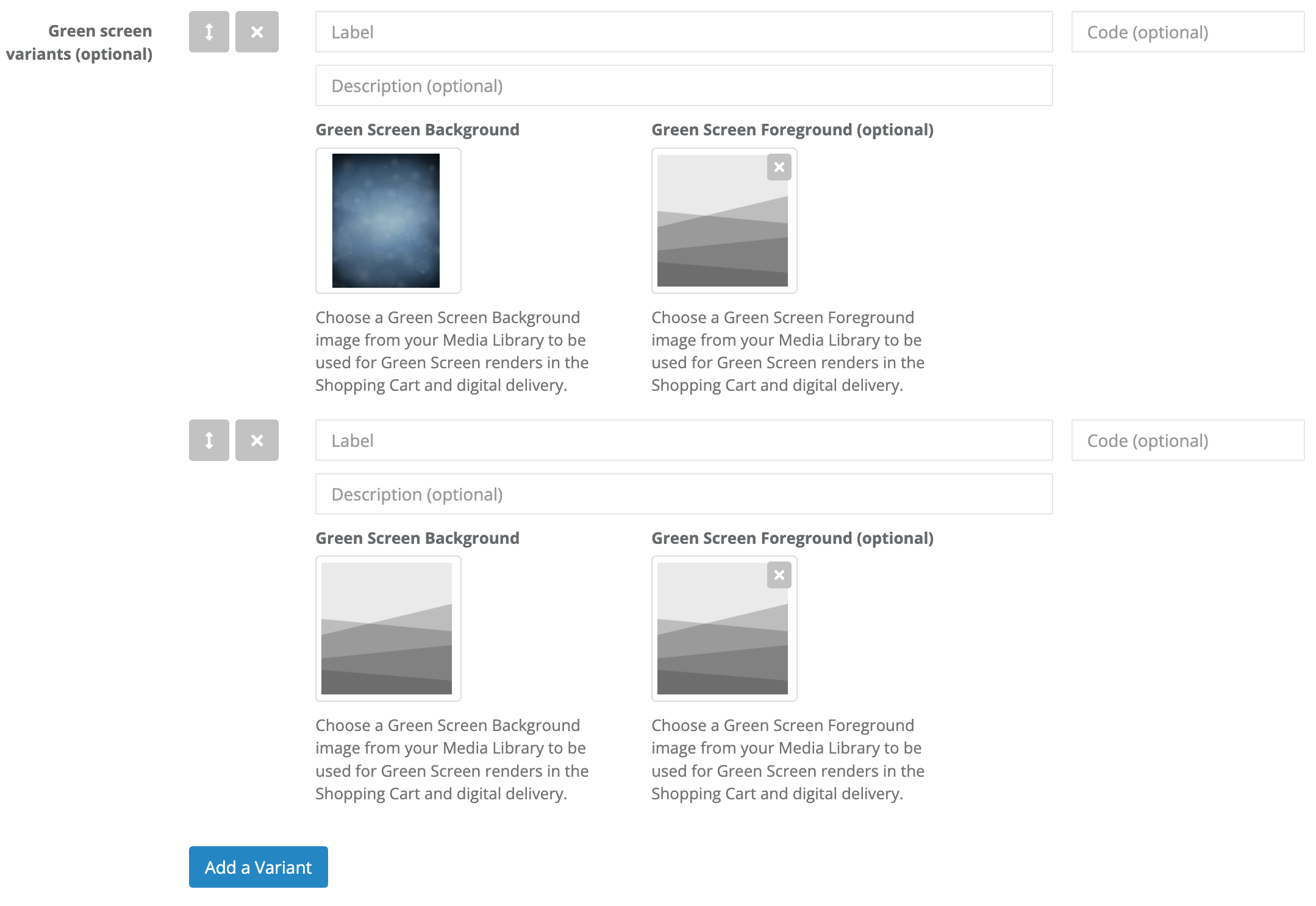 Creating a predefined digital bundle Fotomerchant HV